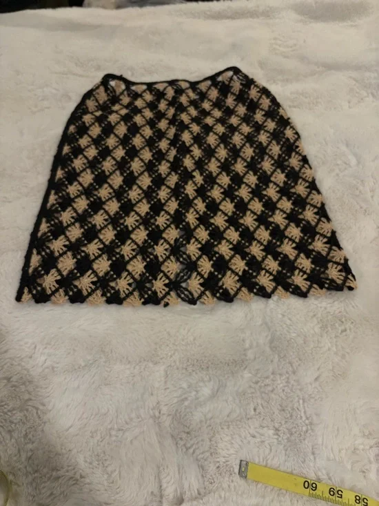 H&M Edition Crochet Look Skirt in Black Light Beige. NWT. S&M Available - Picture 7 of 10